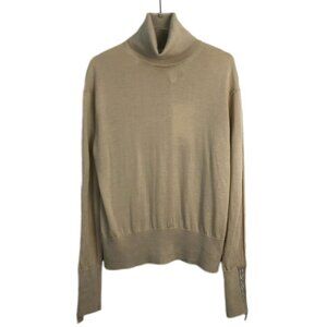 Burberry Beige Merino Wool Turtleneck Sweater Womens S